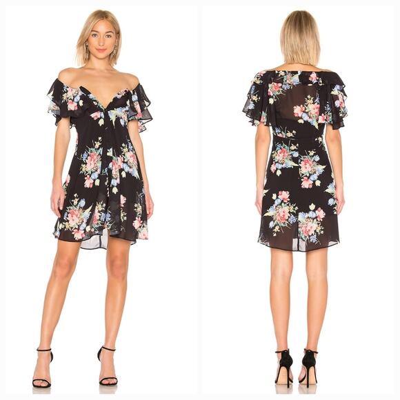 LPA Dresses & Skirts - LPA Button Up Midi Dress in Midnight Roses
